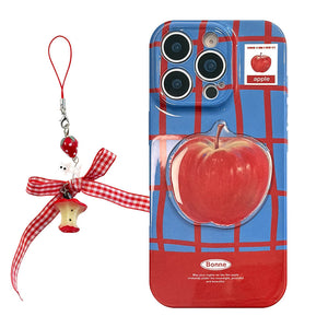 Apple Grid Patterned iPhone Case