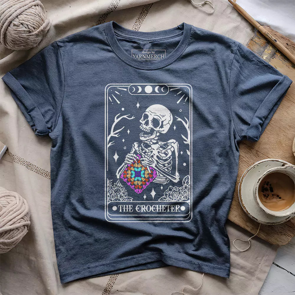 Skeleton Crocheter Tarot T-shirt