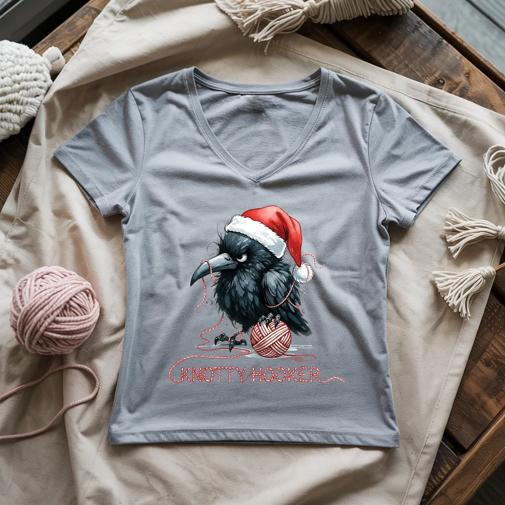 Knotty Hooker Lady V-neck