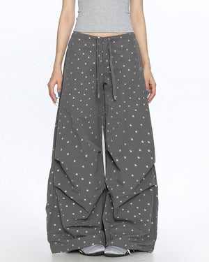 Star Print Baggy Pants