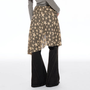 Star Girl Overlay Wrap Skirt Belt