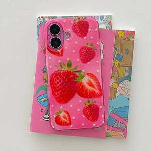 Strawberry Print Y2K iPhone Case
