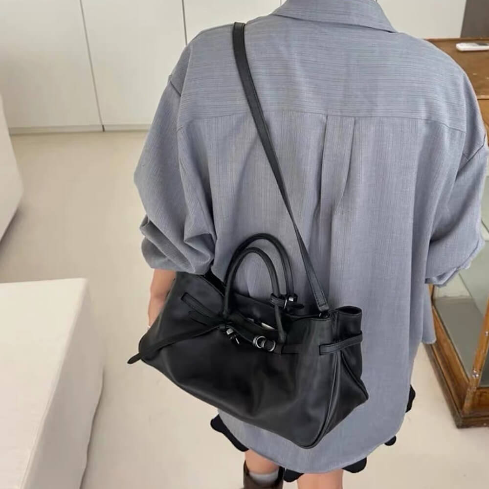 Avenue Montaigne Structured Belted Tote Bag
