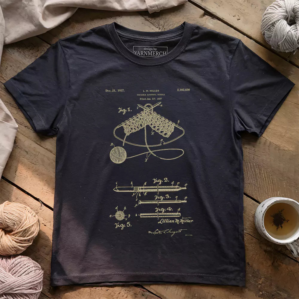 Vintage Knitting Pattern T-shirt