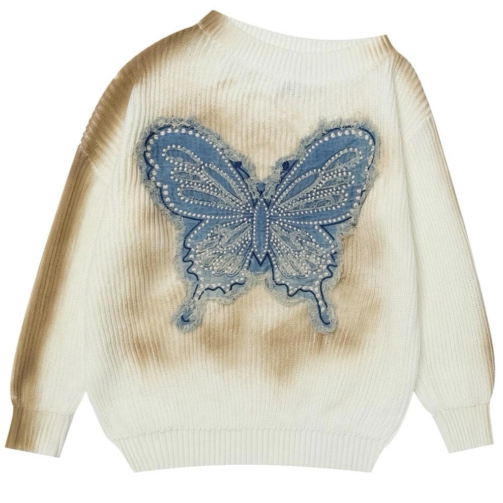 Vintage Wash Butterfly Sweater