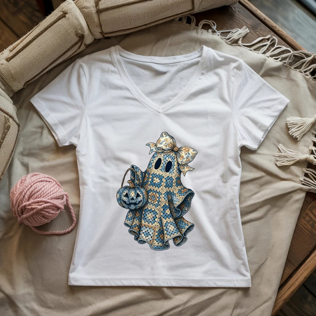 Granny Ghost Lady V-neck