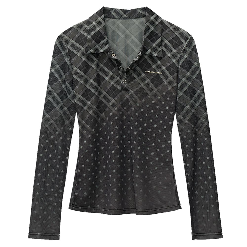 Y2K Plaid Fitted Shirt