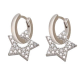 Y2K Star Drop Hoops Earrings