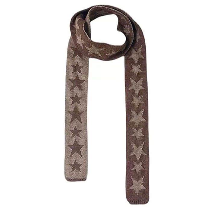 Y2K Star Skinny Scarf
