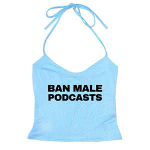 Y2K Style Podcasts Halter Top